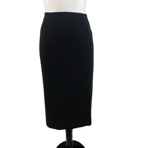 Suit Studio Skirt Plus sz 18 Classic Black Straight Knee Career Business Church